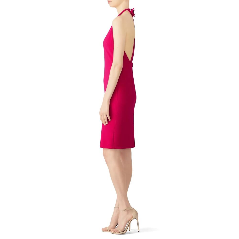 Badgley Mischka Magenta Bow Back Dress Size 0 - Picture 4 of 11